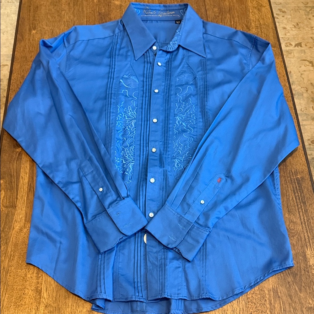 Robert Graham Blue Button Down Shirt